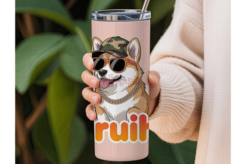 Cool Bruh Dog 20oz Tumbler Wrap Sublimation DesignSVG 
