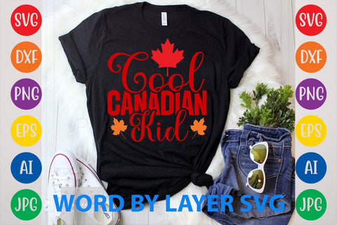 Cool Canadian Kid svg design SVG Rafiqul20606 