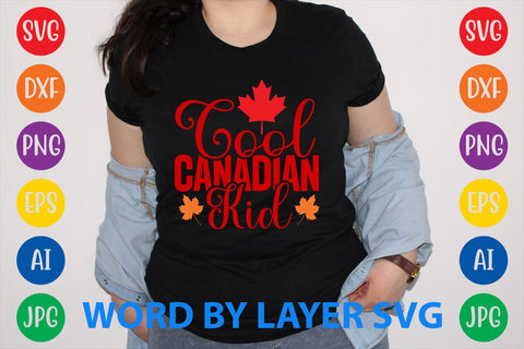 Cool Canadian Kid svg design SVG Rafiqul20606 