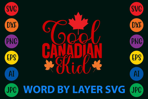 Cool Canadian Kid svg design SVG Rafiqul20606 