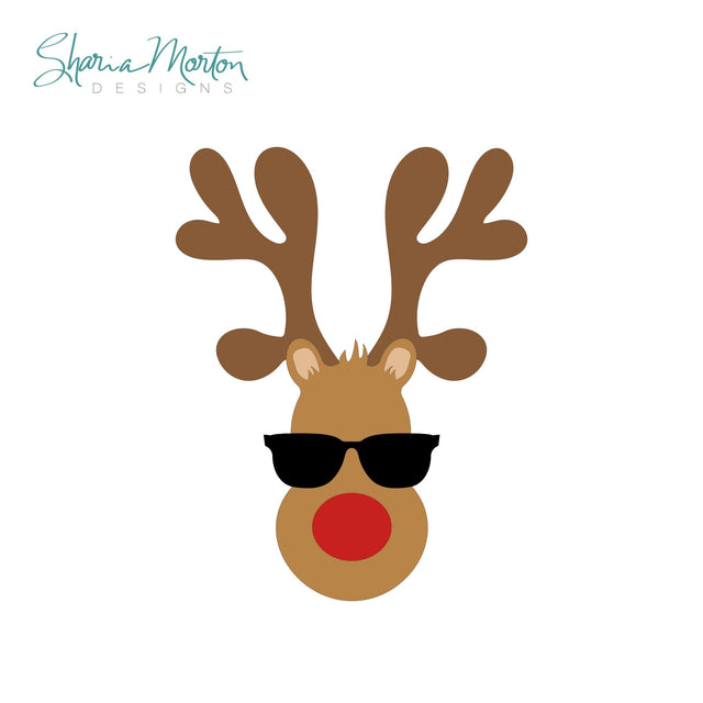 Cool Christmas Reindeer SVG – Holiday Cutting File SVG Sharia Morton Designs 