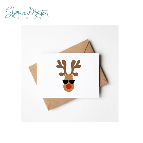 Cool Christmas Reindeer SVG – Holiday Cutting File SVG Sharia Morton Designs 
