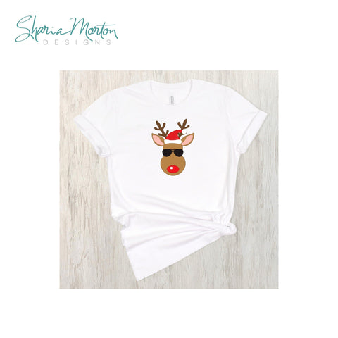 Cool Christmas Reindeer with Aviator Sunglasses SVG Sharia Morton Designs 