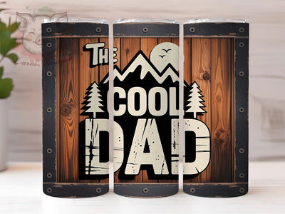 Cool Dad Rustic Wooden Quote 20oz Tumbler Wrap, Cool Dad Quote, Rustic Wooden Design, Dad Tumbler Design, Funny Dad PNG, 20oz Tumbler Wrap, Father's Day Sublimation, Dad Gift Design Sublimation Lara' s Designs 