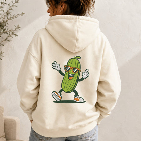 Cool Dancing Pickle Embroidery Design – Funny Pickle Character Machine Embroidery File, Cute Food Cartoon Design Embroidery/Applique DESIGNS PatternFeed8 