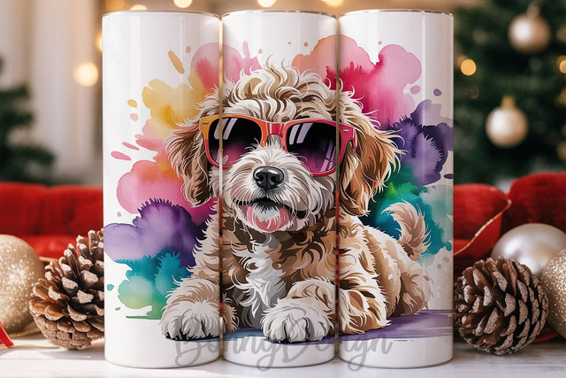 Cool Doodle Dog 20oz Tumbler Wrap SVG DesignSVG 