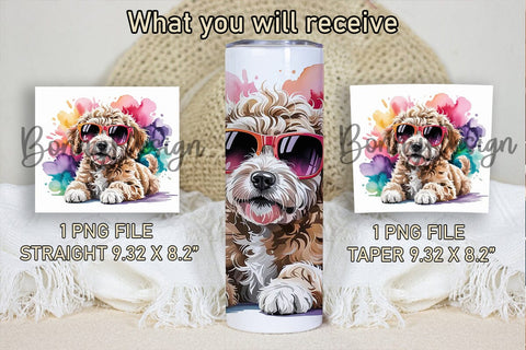 Cool Doodle Dog 20oz Tumbler Wrap SVG DesignSVG 