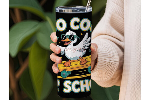 Cool Duck for School 20oz Tumbler Sublimation DesignSVG 