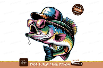Cool Fish Wearing Cap And Glasses Sublimation Designangry 