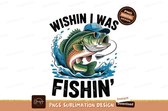 Cool Fish Wearing Cap Wishin Fishing Sublimation Designangry 