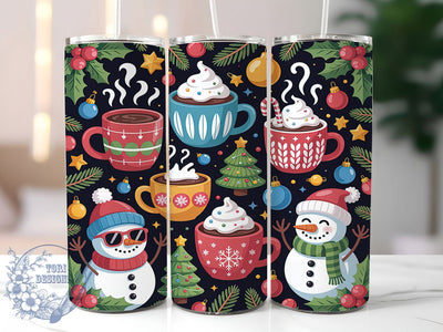 Cool Frosty Snowman Christmas Tumbler, Christmas Holiday Wrap, 20oz Tumbler Sublimation, Frosty Winter Design, Festive Snowman Sublimation, Cute Holiday Tumbler, Cozy Christmas Wrap Sublimation ToriDesigns 