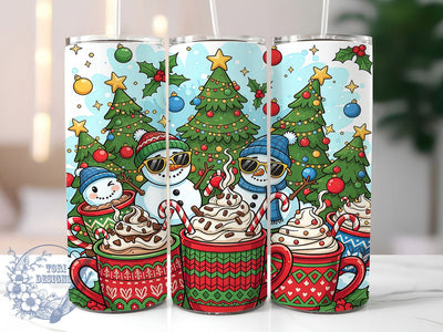 Cool Frosty Snowman Christmas Tumbler, Christmas Holiday Wrap, 20oz Tumbler Sublimation, Frosty Winter Design, Festive Snowman Sublimation, Cute Holiday Tumbler, Cozy Christmas Wrap Sublimation ToriDesigns 