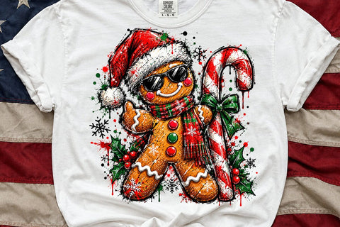 Cool Gingerbread Man Sublimation PNG Design SVG DesignDestine 