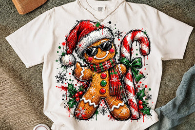 Cool Gingerbread Man Sublimation PNG Design SVG DesignDestine 