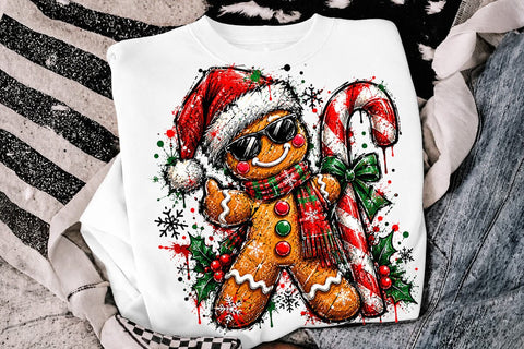 Cool Gingerbread Man Sublimation PNG Design SVG DesignDestine 