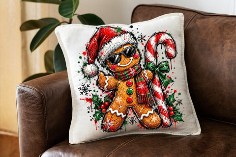 Cool Gingerbread Man Sublimation PNG Design SVG DesignDestine 