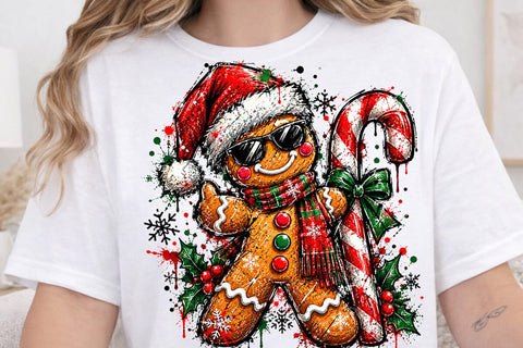 Cool Gingerbread Man Sublimation PNG Design SVG DesignDestine 