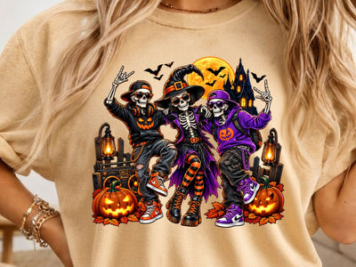 Cool Halloween Skeletons Sublimation PNG SVG artprintfile 