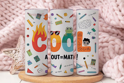 Cool Math Tumbler Wrap PNG Sublimation DesignSVG 