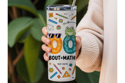 Cool Math Tumbler Wrap PNG Sublimation DesignSVG 