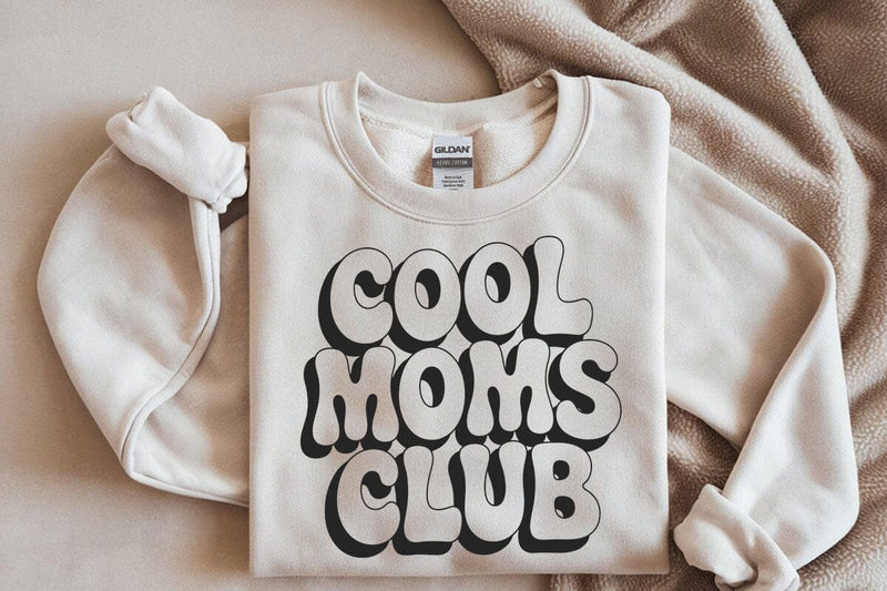 Cool Moms Club SVG, Cool Moms Club PNG, Moms Svg, Moms To Be Svg, Moms Shirt Svg, Wavy Svg SVG DesignDestine 