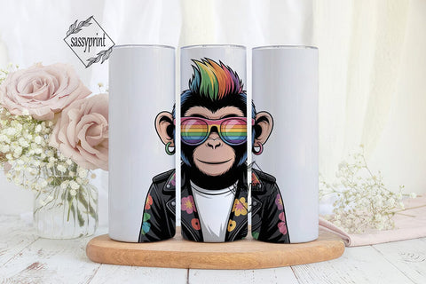 Cool Monkey Tumbler Wrap Sublimation sassyprint 