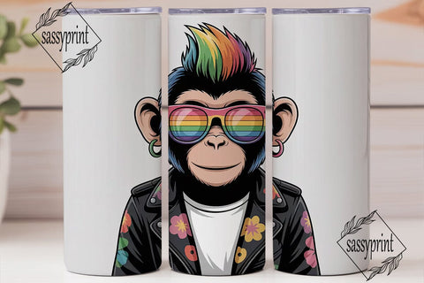 Cool Monkey Tumbler Wrap Sublimation sassyprint 