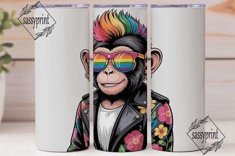 Cool Monkey Tumbler Wrap Sublimation sassyprint 