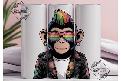 Cool Monkey Tumbler Wrap Sublimation sassyprint 