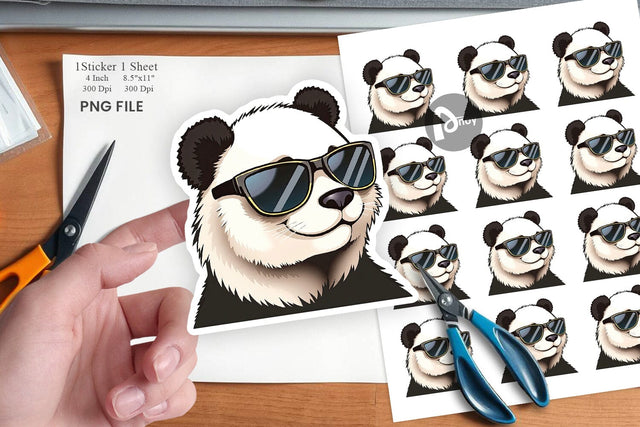 Cool Panda Sticker Sublimation artnoy 