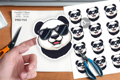 Cool Panda Sticker Sublimation artnoy 