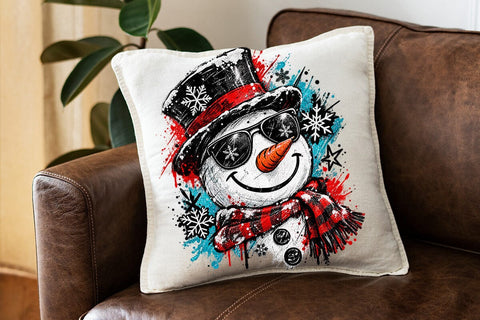 Cool Retro Snowman Sublimation Design PNG SVG DesignDestine 