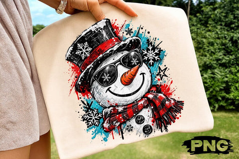Cool Retro Snowman Sublimation Design PNG SVG DesignDestine 