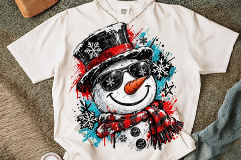 Cool Retro Snowman Sublimation Design PNG SVG DesignDestine 