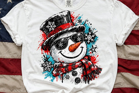 Cool Retro Snowman Sublimation Design PNG SVG DesignDestine 