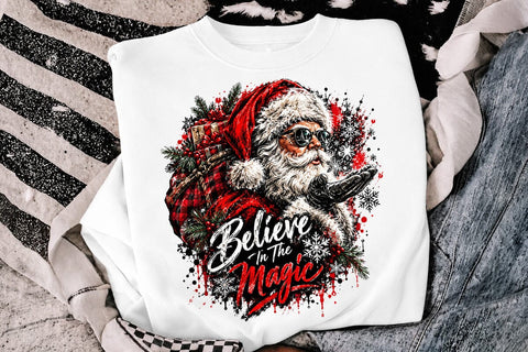 Cool Santa Believe In The Magic PNG Design SVG DesignDestine 