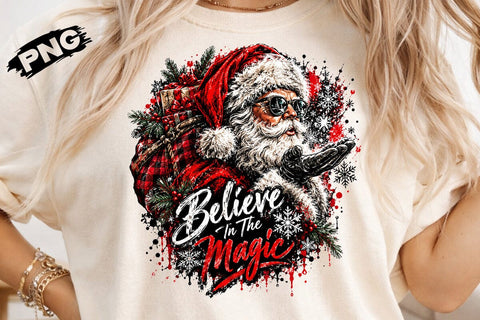 Cool Santa Believe In The Magic PNG Design SVG DesignDestine 