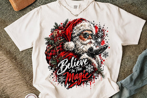 Cool Santa Believe In The Magic PNG Design SVG DesignDestine 