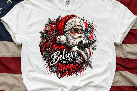 Cool Santa Believe In The Magic PNG Design SVG DesignDestine 