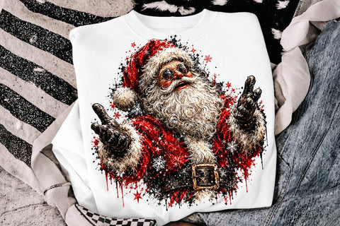 Cool Santa Claus Christmas PNG Design SVG DesignDestine 