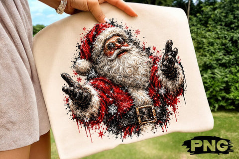 Cool Santa Claus Christmas PNG Design SVG DesignDestine 