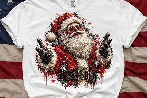 Cool Santa Claus Christmas PNG Design SVG DesignDestine 