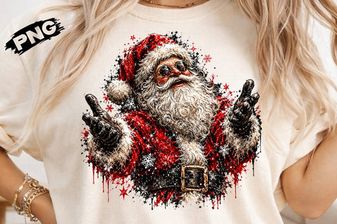 Cool Santa Claus Christmas PNG Design SVG DesignDestine 