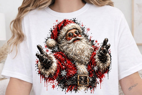 Cool Santa Claus Christmas PNG Design SVG DesignDestine 