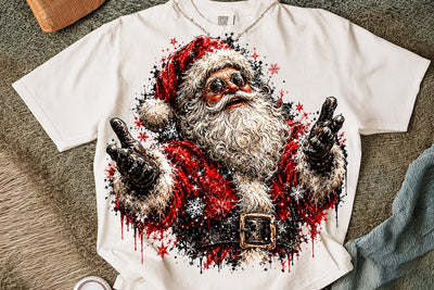 Cool Santa Claus Christmas PNG Design SVG DesignDestine 