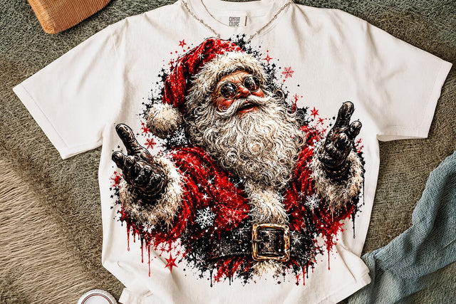 Cool Santa Claus Christmas PNG Design SVG DesignDestine 