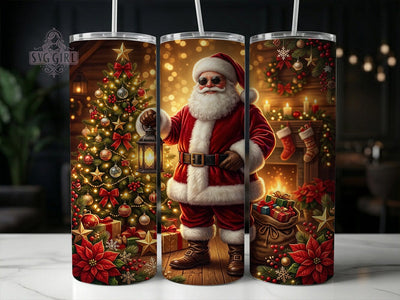 Cool Santa Lantern 20oz Tumbler, Cool Santa Lantern, Santa Lantern PNG, Cool Santa Tumbler, Santa Tumbler Wrap, Christmas Lantern, Lantern Tumbler PNG, 20oz Tumbler Wrap Sublimation SvggirlplusArt 