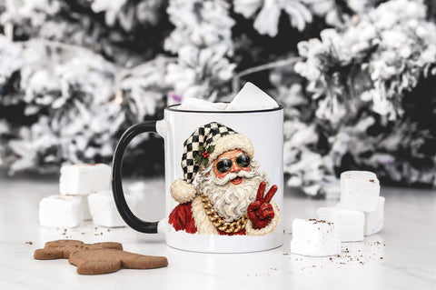 Cool Santa PNG, Sunglasses Christmas Santa Graphic Sublimation Pickled Thistle Creative 