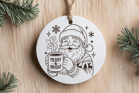 Cool Santa SVG Files | 4 Christmas Line Art Designs for Cricut SVG Tafti Art 