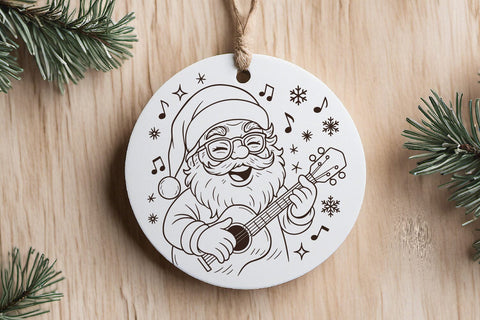 Cool Santa SVG Files | 4 Christmas Line Art Designs for Cricut SVG Tafti Art 